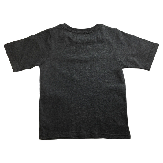 KIDS PLAIN T SHIRT Childrens Child 100% COTTON Boys Girls Basic Blank Tee Top - Grey Marle - 4