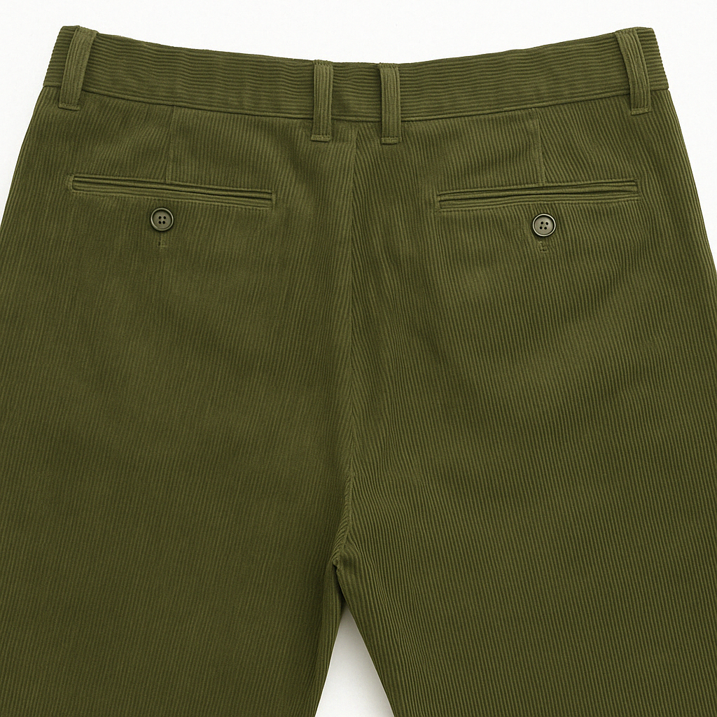 MENS CORDUROY PANTS Trousers Cords Casual STRETCH COTTON Size 32""-44"" Adjustable - Olive (89) - 87 (34"")