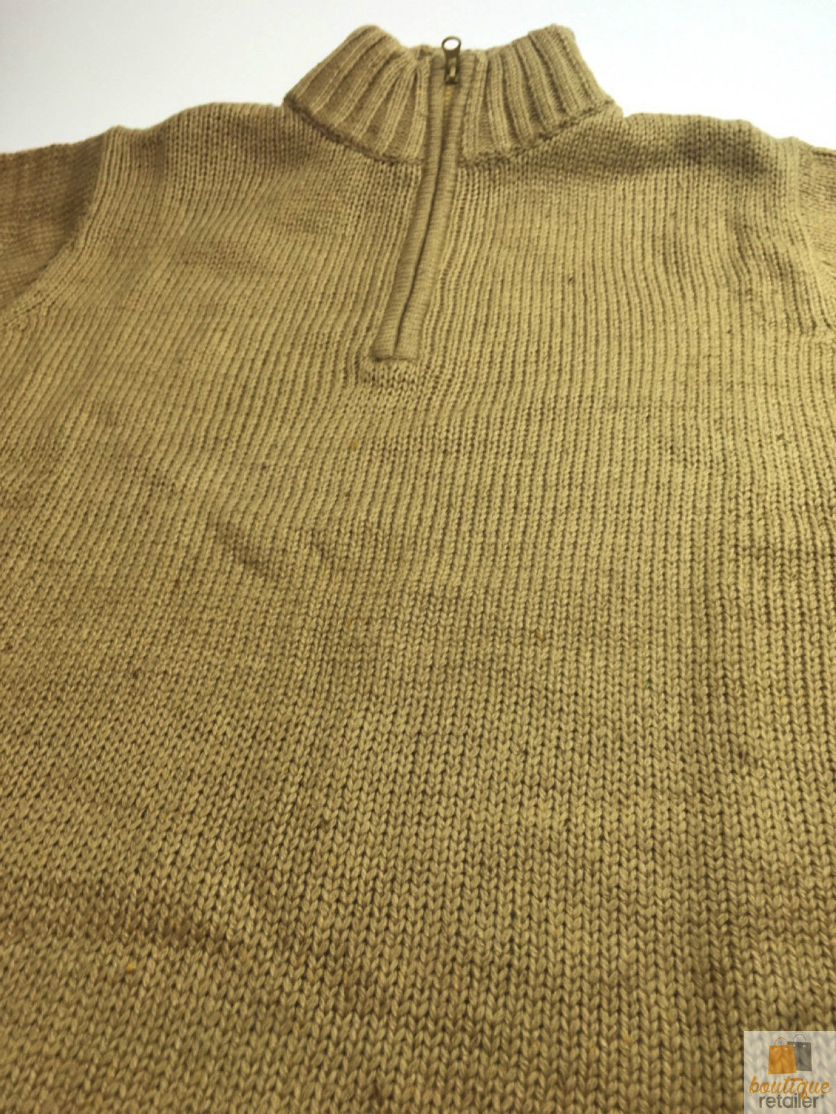 Mens Knit Jumper Pullover Sweater Knitted Casual Stretch Warm Winter  - Half Zip Maize 17 (KW14) - L