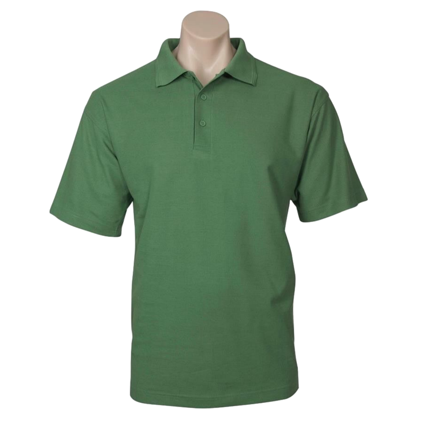Mens Polo Top Shirt Plain Casual Short Sleeve Pique Knit Basic UPF T-Shirt - Apple Green - 3XL