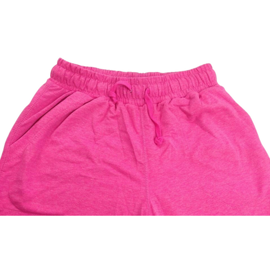 Ladies Womens Girls Skinny TRACK PANTS Slim Cuff Gym Plain Sport Tracksuit Pant - Light Pink Marle (Cotton/Polyester) - Girls: 10