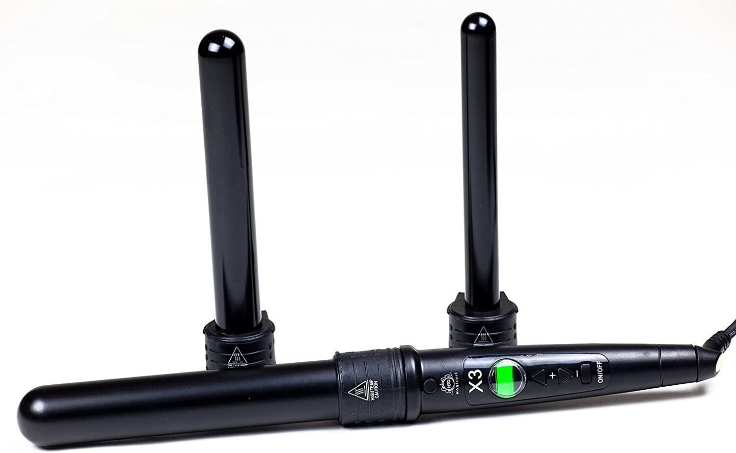 H2D X3 Professional Hair Curling Wand Ceramic Curler Roller - Black