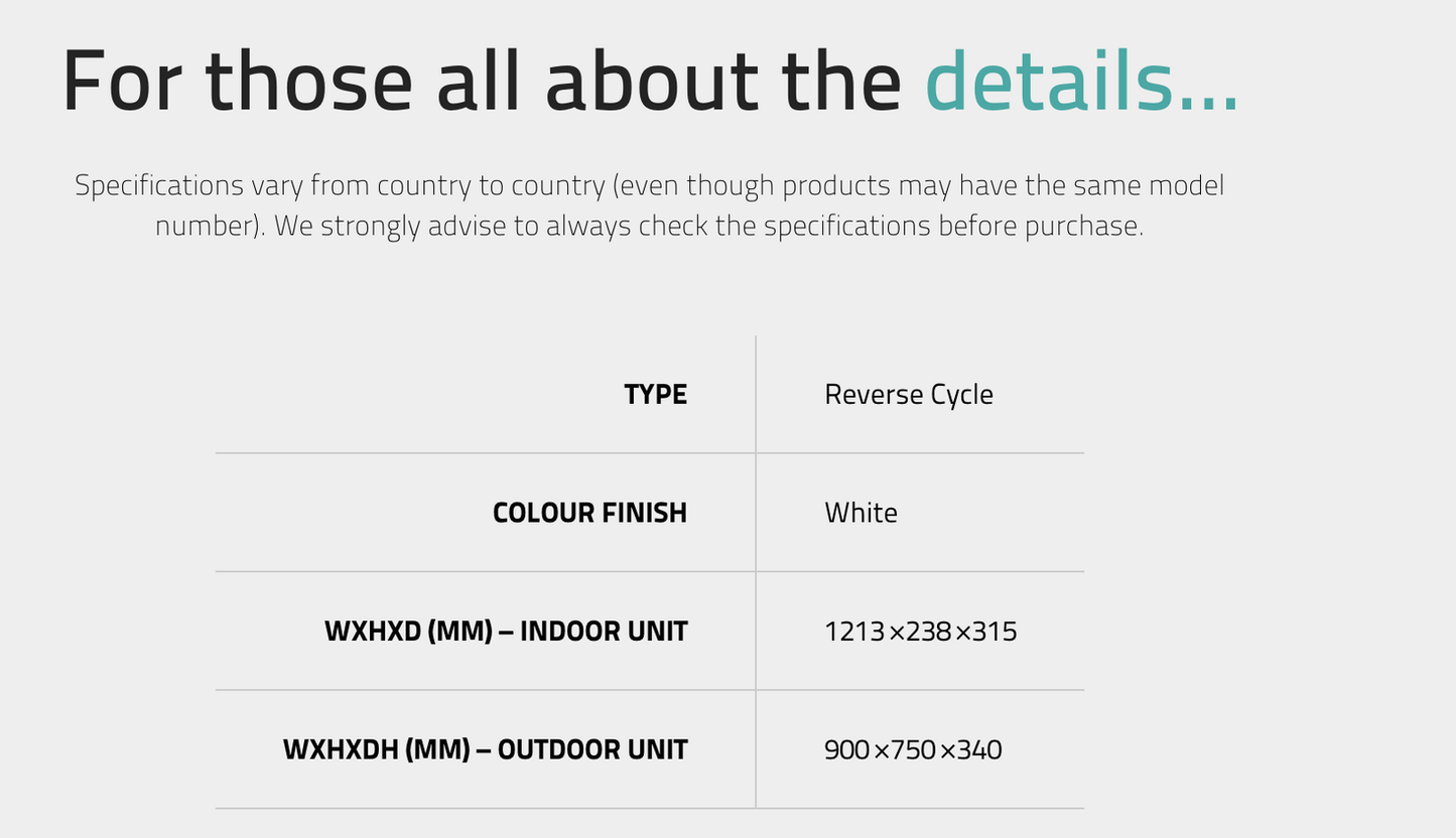 Hisense 8.0 KW V Series Reverse Cycle Air Conditioner Inverter AC (Indoor & Outdoor Unit)