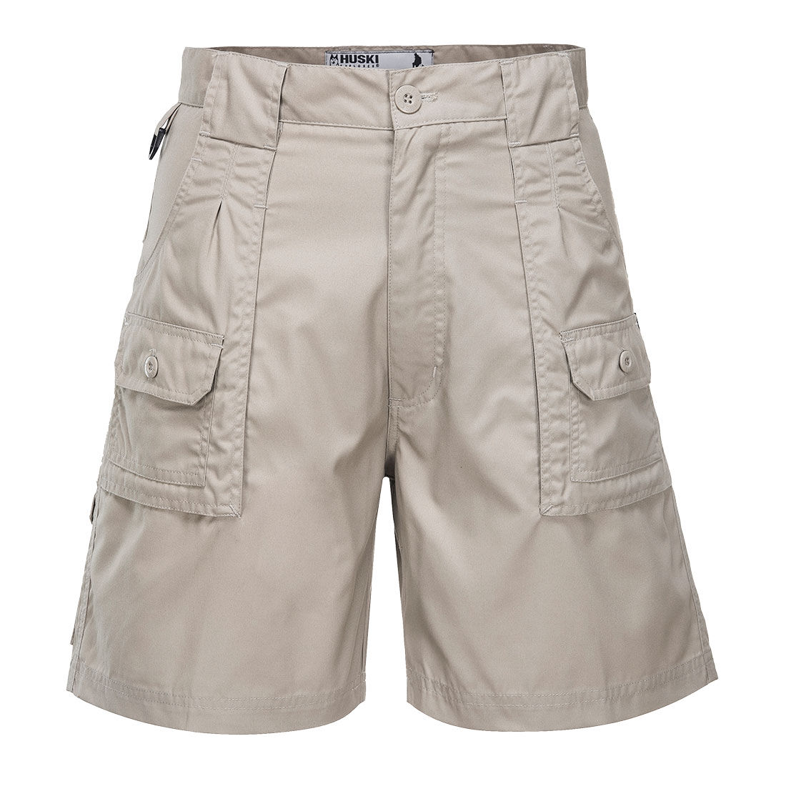 HUSKI Mens Cargo Shorts Work Casual Workwear - Bone - 2XL (102cm Waist)
