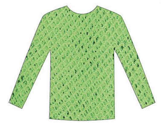 LONG SLEEVE FISHNET TOP Blouse T Shirt Tee Costume Party See Through - Fluro Green