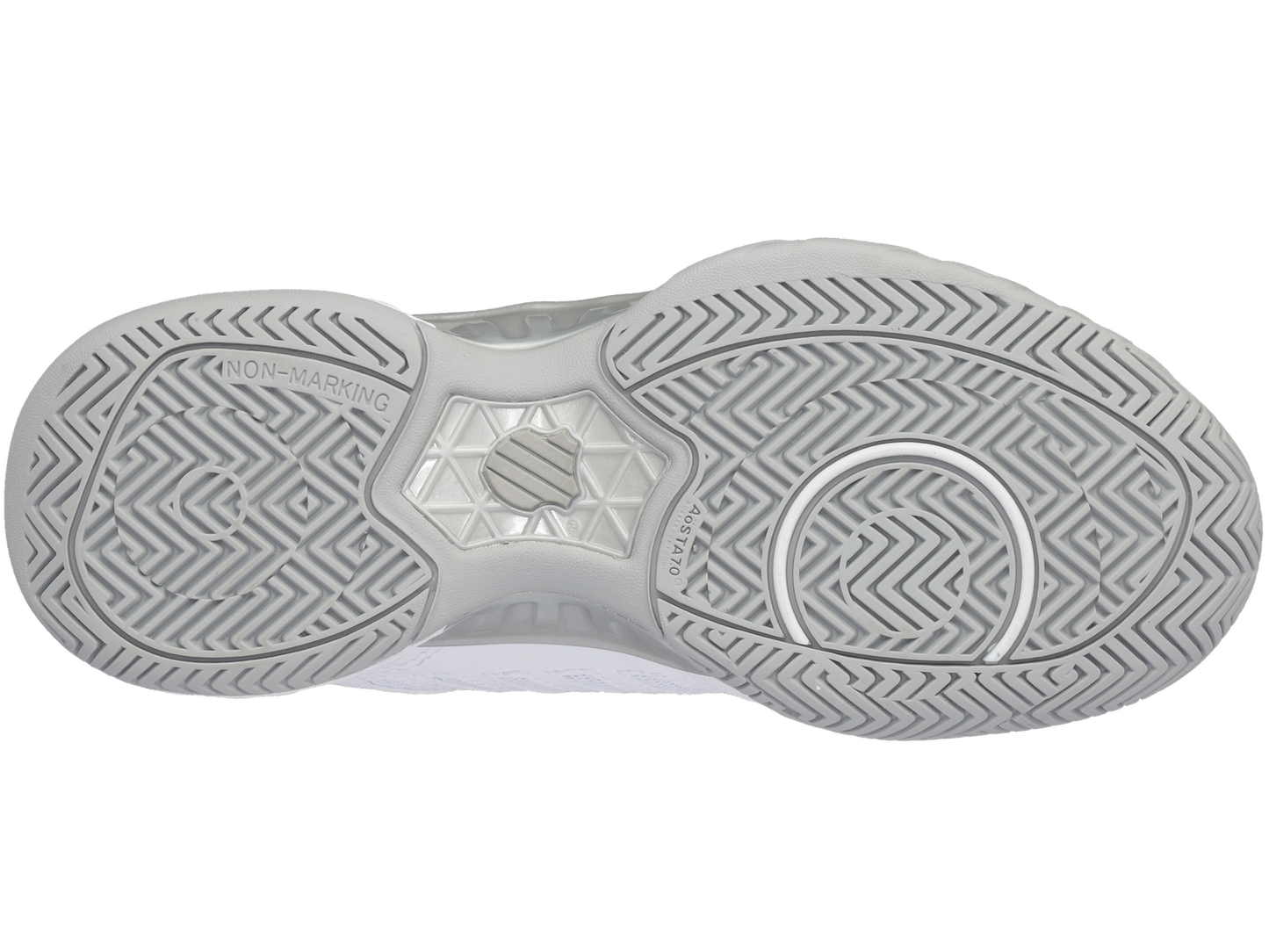 K-Swiss Womens Bigshot 4 AC Tennis Shoes - White/Silver - US 7.5