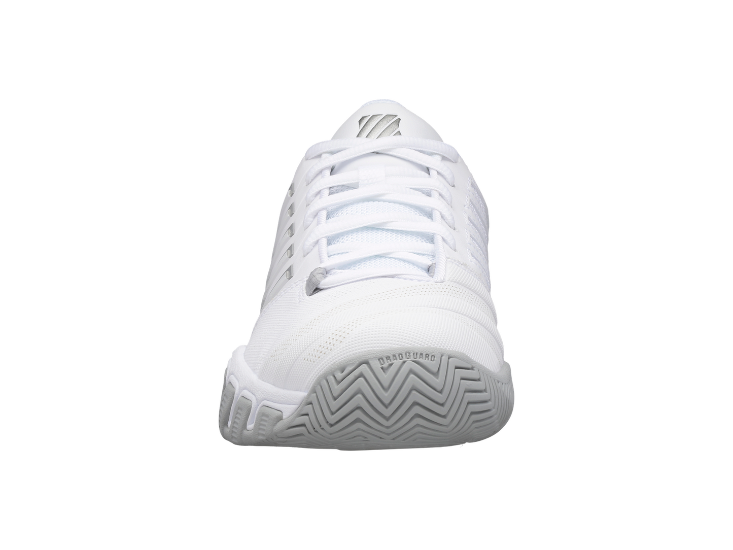 K-Swiss Womens Bigshot 4 AC Tennis Shoes - White/Silver - US 8.5