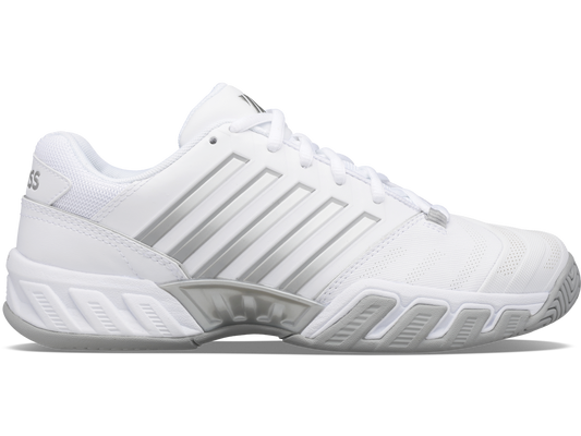 K-Swiss Womens Bigshot 4 AC Tennis Shoes - White/Silver - US 9.5