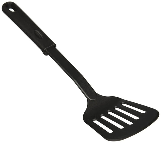 32cm Nylon Slotted Non-Stick Spatula Cooking Tool Utensil in Black