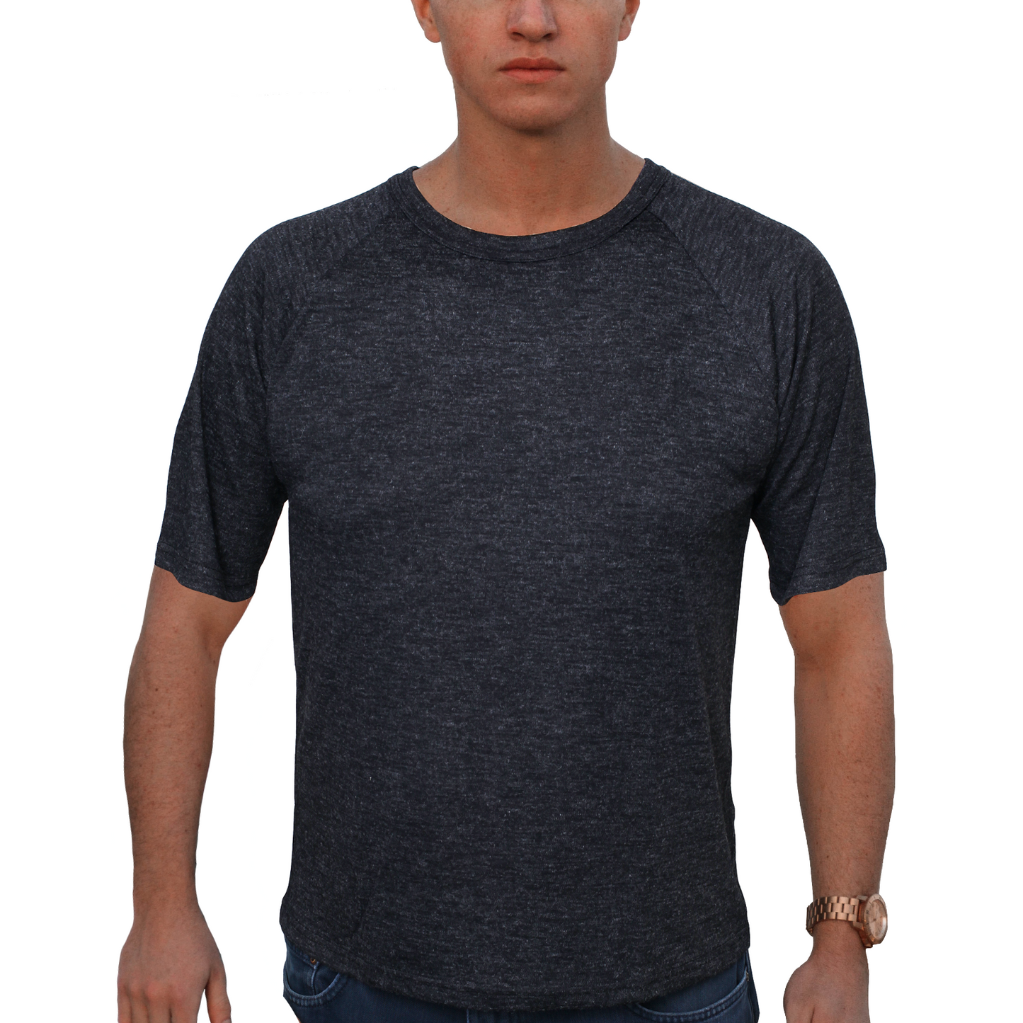 Mens Merino Wool Blend Short Sleeve Thermal Top Underwear Thermals Base Layer - Black - XXL