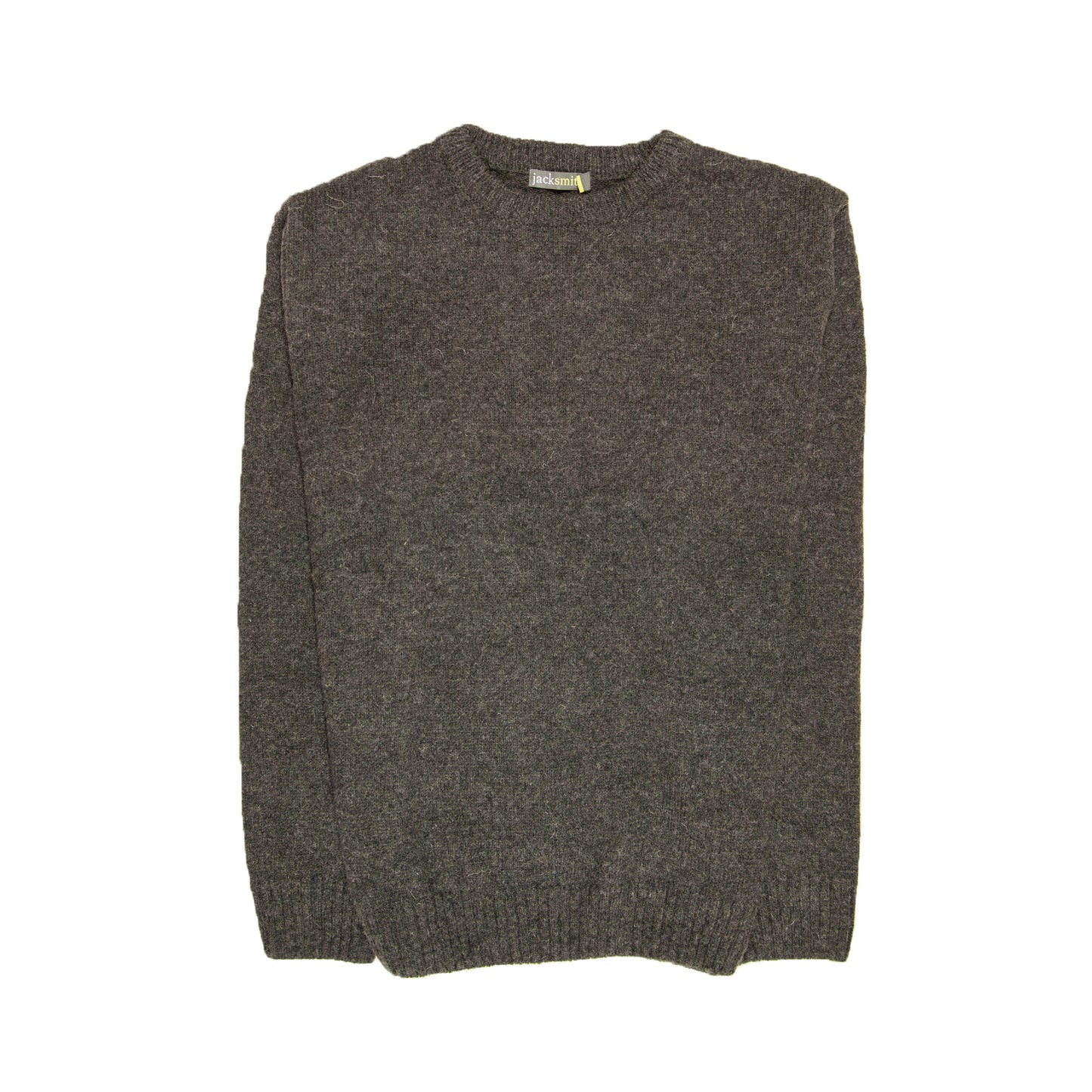 Mens 100% Shetland Ragg Wool Round Neck Knit Jumper Pullover Crew Sweater - Charcoal (29) - 5XL