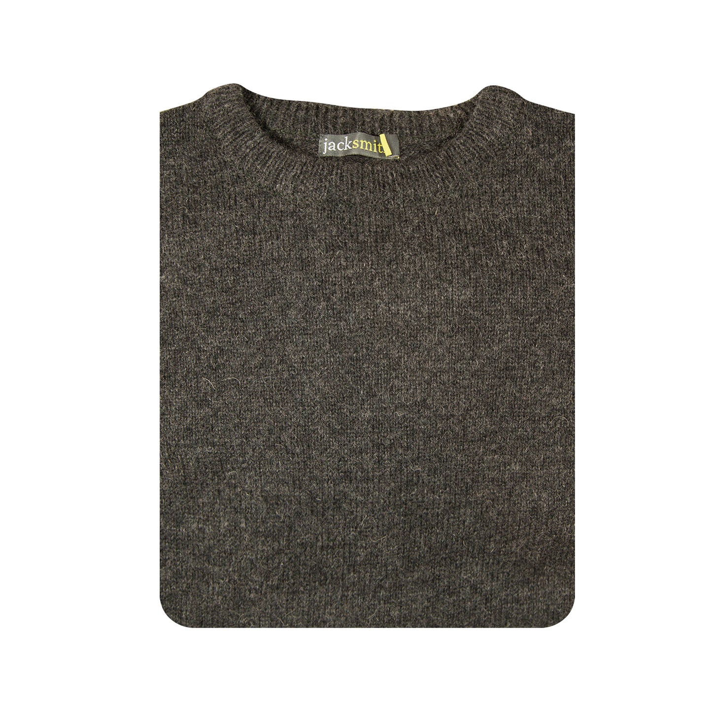Mens 100% Shetland Ragg Wool Round Neck Knit Jumper Pullover Crew Sweater - Charcoal (29) - XL