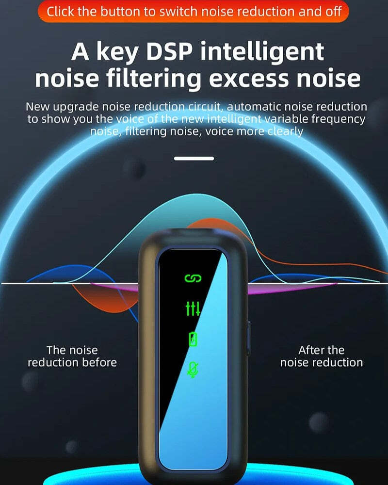 Hridz SX6 2in1 Portable Wireless Microphone For fast connection 2.4g Dual Microphone for Vlog Singing Teaching Recording