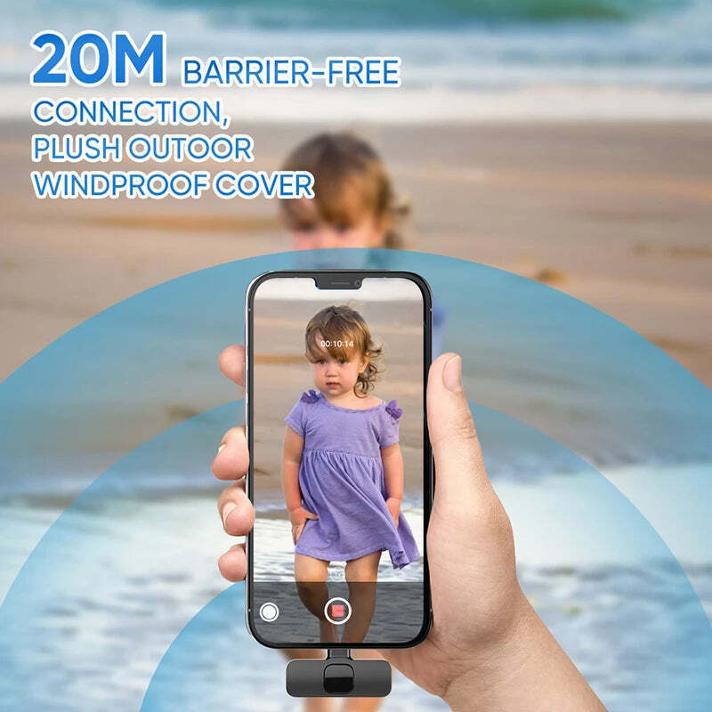 Hridz K9 Wireless Rechargeable 1 in 1 Microphone For fast connection Port Devices Recording Interview