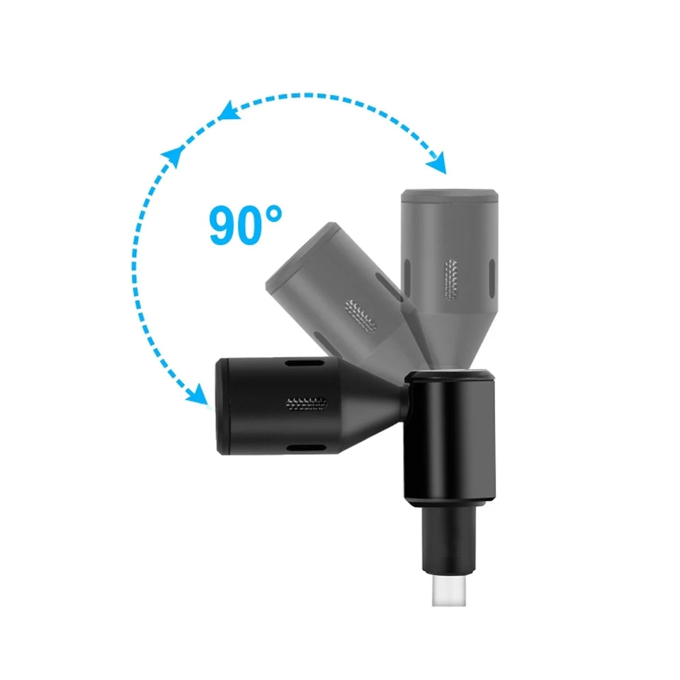HRIDZ Portable Mini Microphone 3.5mm Stereo Type-C Flexural Bendable Mic - 3-pole