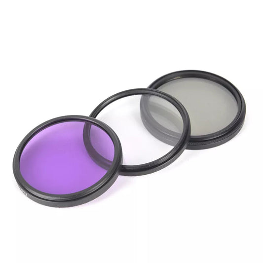 Hridz 3pcs UV CPL FLD Lens Filter Combo pack with Pouch for SLR Camera Colour Lens UV Filter - 49mm