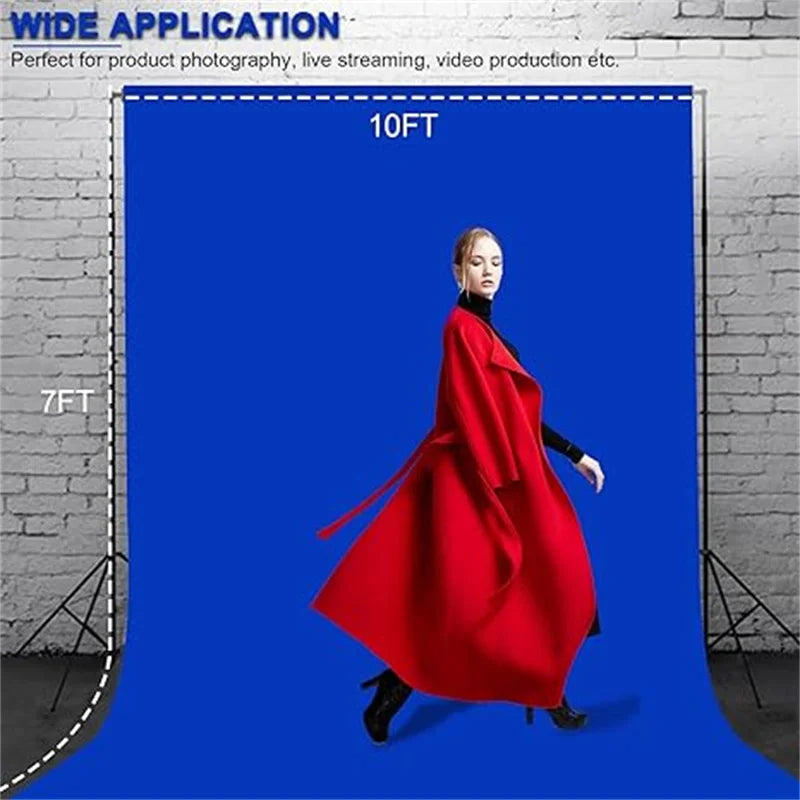2Mx3M Blue Hridz Muslin Backdrops for Photography
