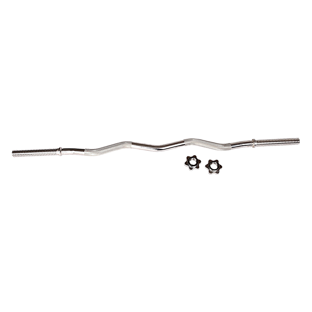 Curl Bar Barbell Heavy Duty EZ with Spinlock Collars