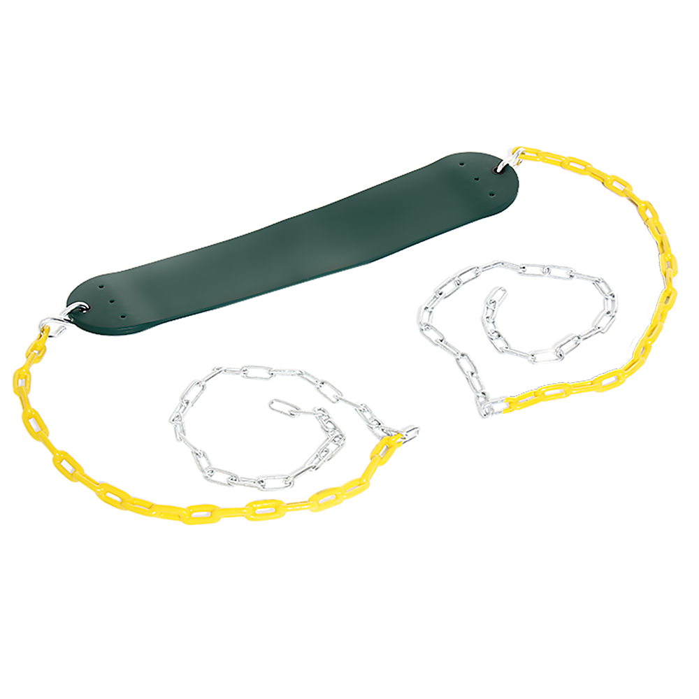 2 Pack Swings Seats Heavy Duty 66 Chain Plastic Coated Playground Swing
