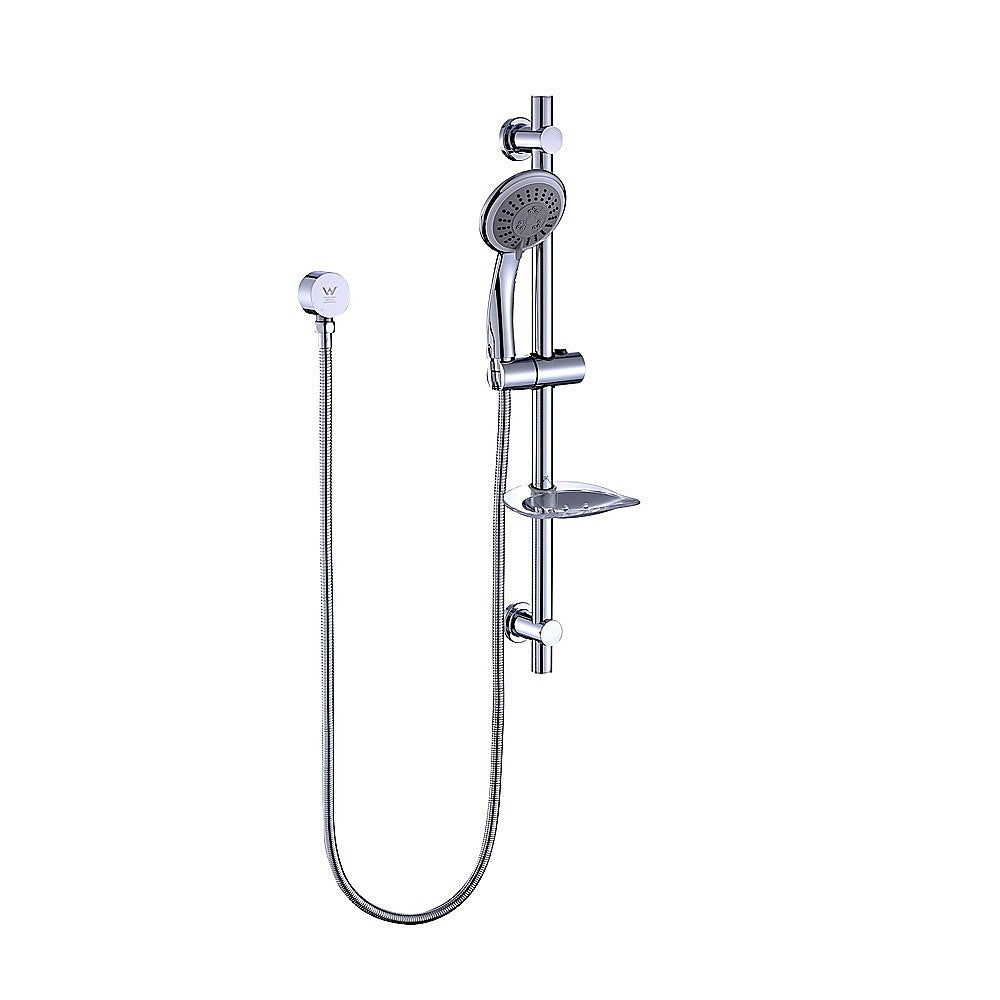 Hand Held Shower Rail Soap Dish Bathroom Set