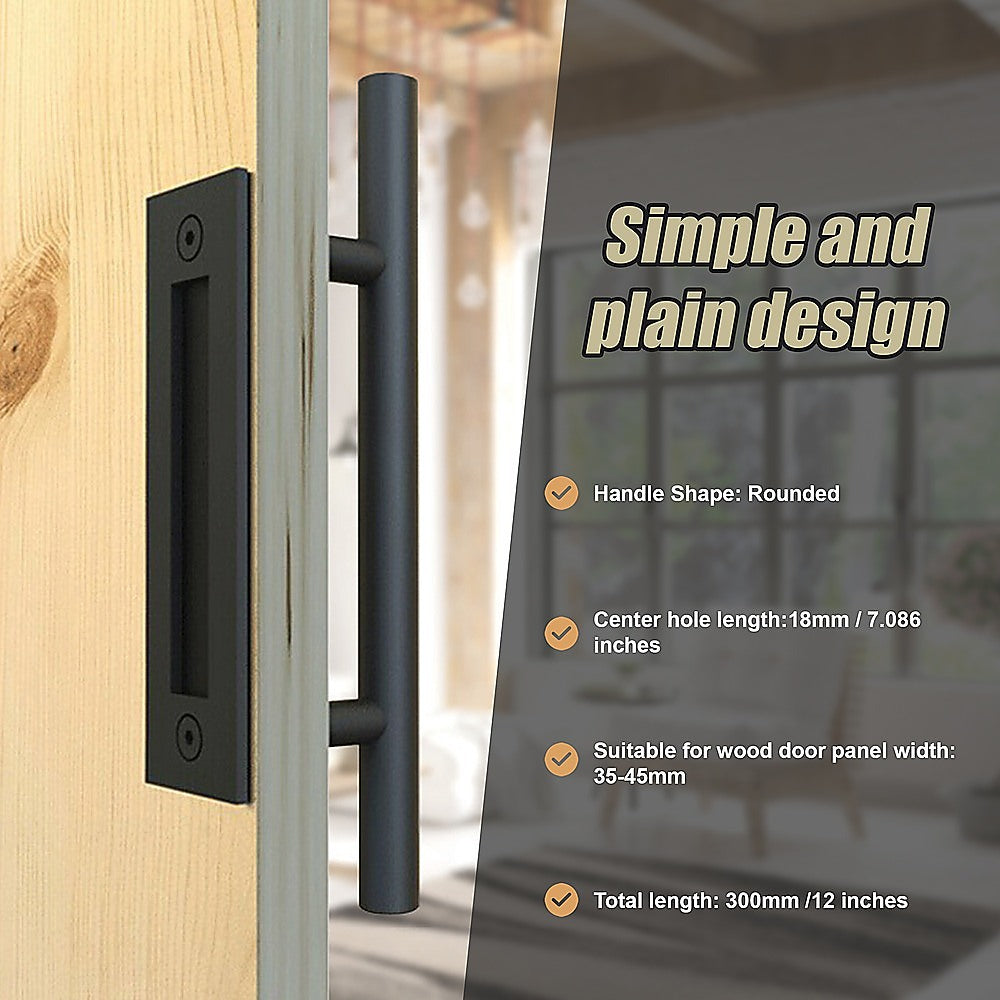 Carbon Steel Door Handle & Flush Pull Wood Door Gate Hardware 12