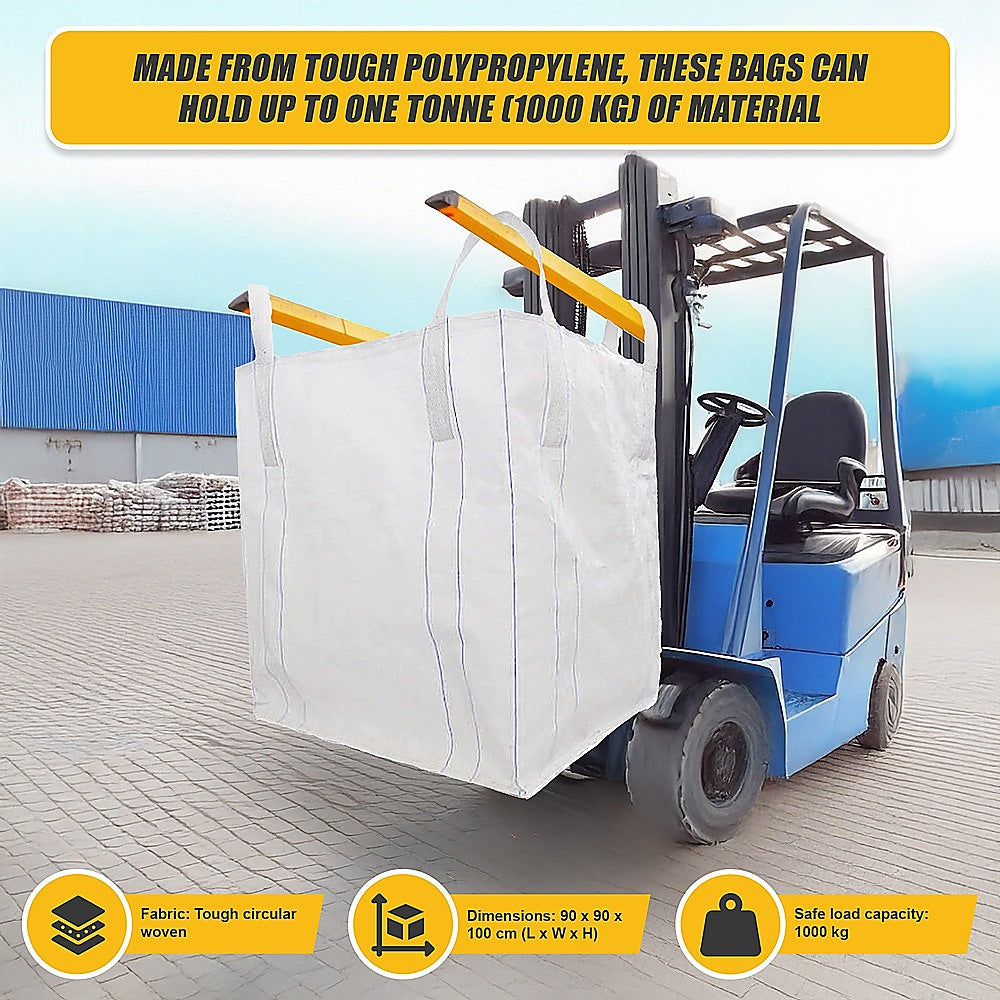 4 x 1 tonne FIBC Polypropylene UV Rated Builder / Bulk / Landscape Bags