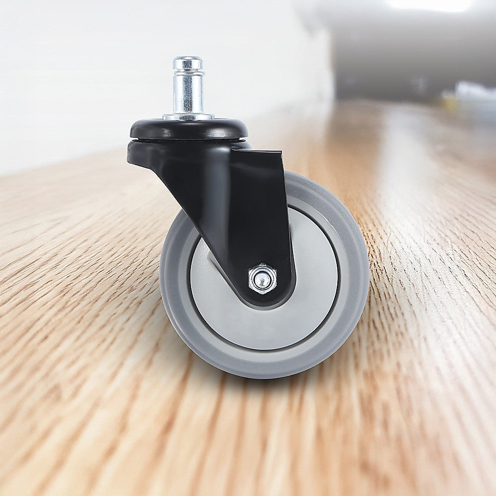 5x Office Chair Caster Wheels Set Heavy Duty & Safe for All Floors w/Universal Fit