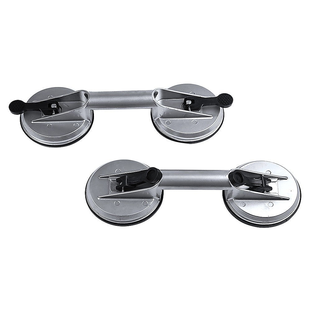 4 x Double Suction Glass Lifting Tool 70kg Vacuum Puller Lifter Aluminium