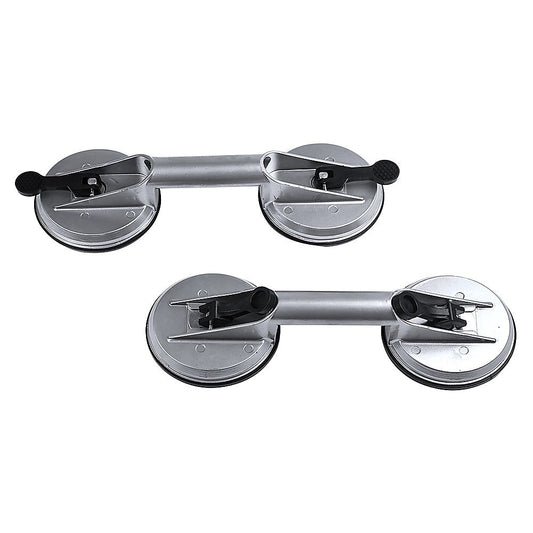 4 x Double Suction Glass Lifting Tool 70kg Vacuum Puller Lifter Aluminium