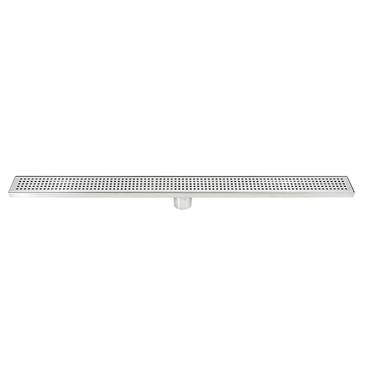900mm Bathroom Shower Stainless Steel Grate Drain w/Centre outlet Floor Waste Square Pattern
