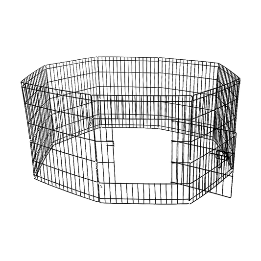 24 8 Panel Pet Dog Playpen Puppy Exercise Cage Enclosure Fence Play Pen