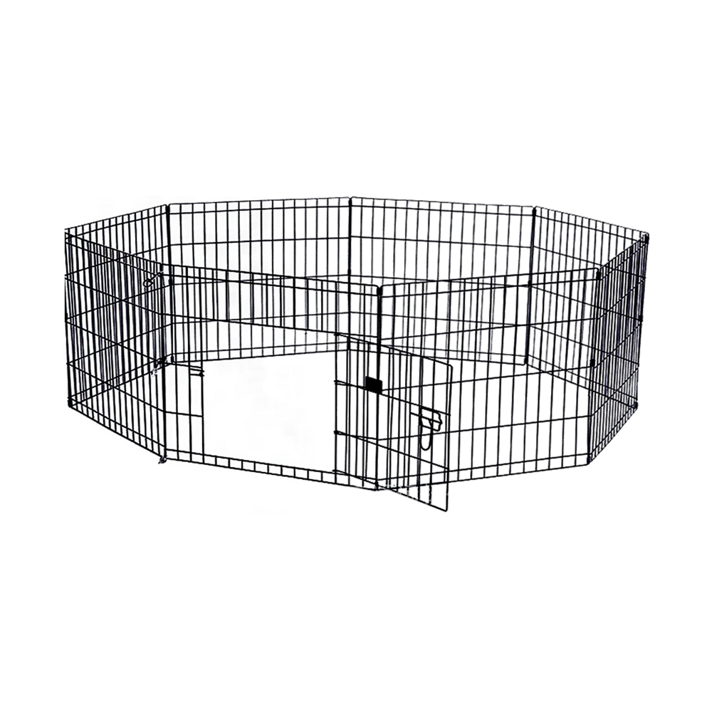 24 8 Panel Pet Dog Playpen Puppy Exercise Cage Enclosure Fence Play Pen