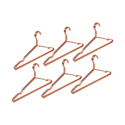 Adult 16.5 Rose Gold Shiny Metal Wire Coat Suit Top Clothes Hangers (30pc per set)