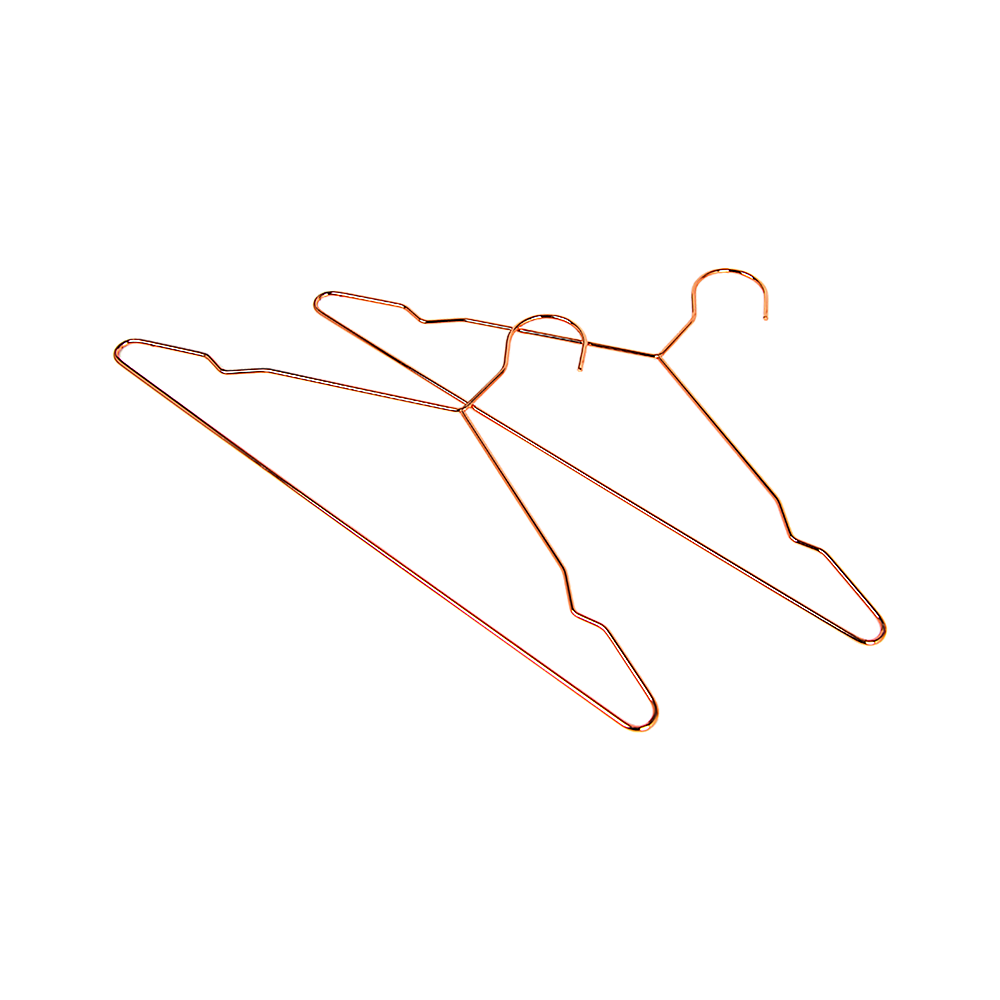 Adult 16.5 Rose Gold Shiny Metal Wire Coat Suit Top Clothes Hangers (30pc per set)