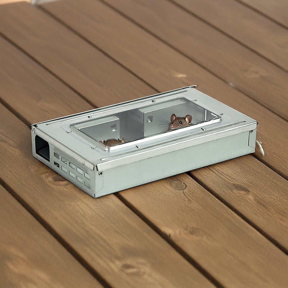 5x Humane Mice Trap Reusable Safe Catching Metal Mouse Multi Live Catcher