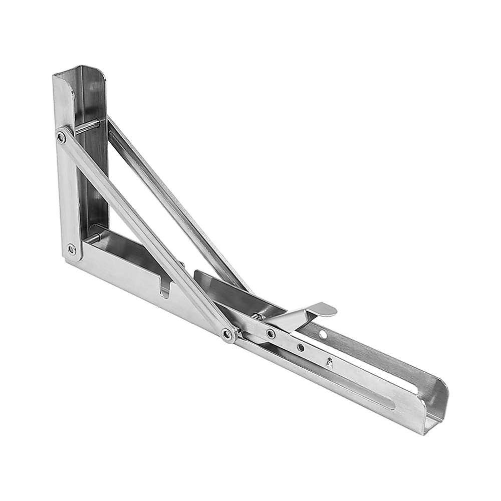 2x 10 Stainless Steel Folding Table Bracket Shelf Bench 50kg Load Heavy Duty
