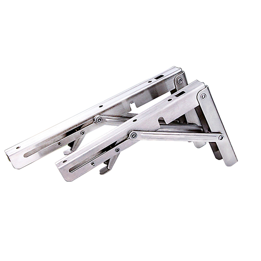 2x 20 Stainless Steel Folding Table Bracket Shelf Bench 50kg Load Heavy Duty