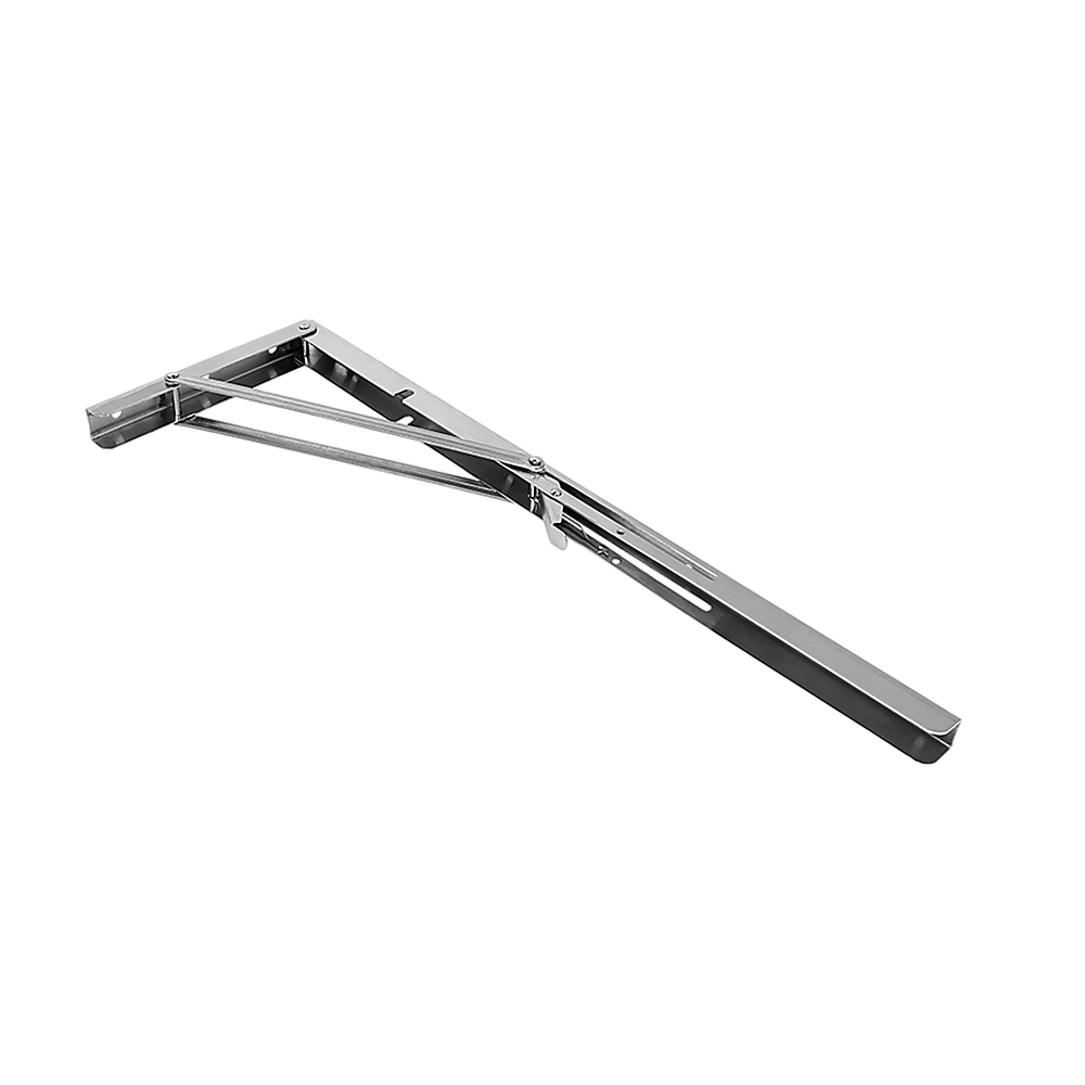 2x 20 Stainless Steel Folding Table Bracket Shelf Bench 50kg Load Heavy Duty