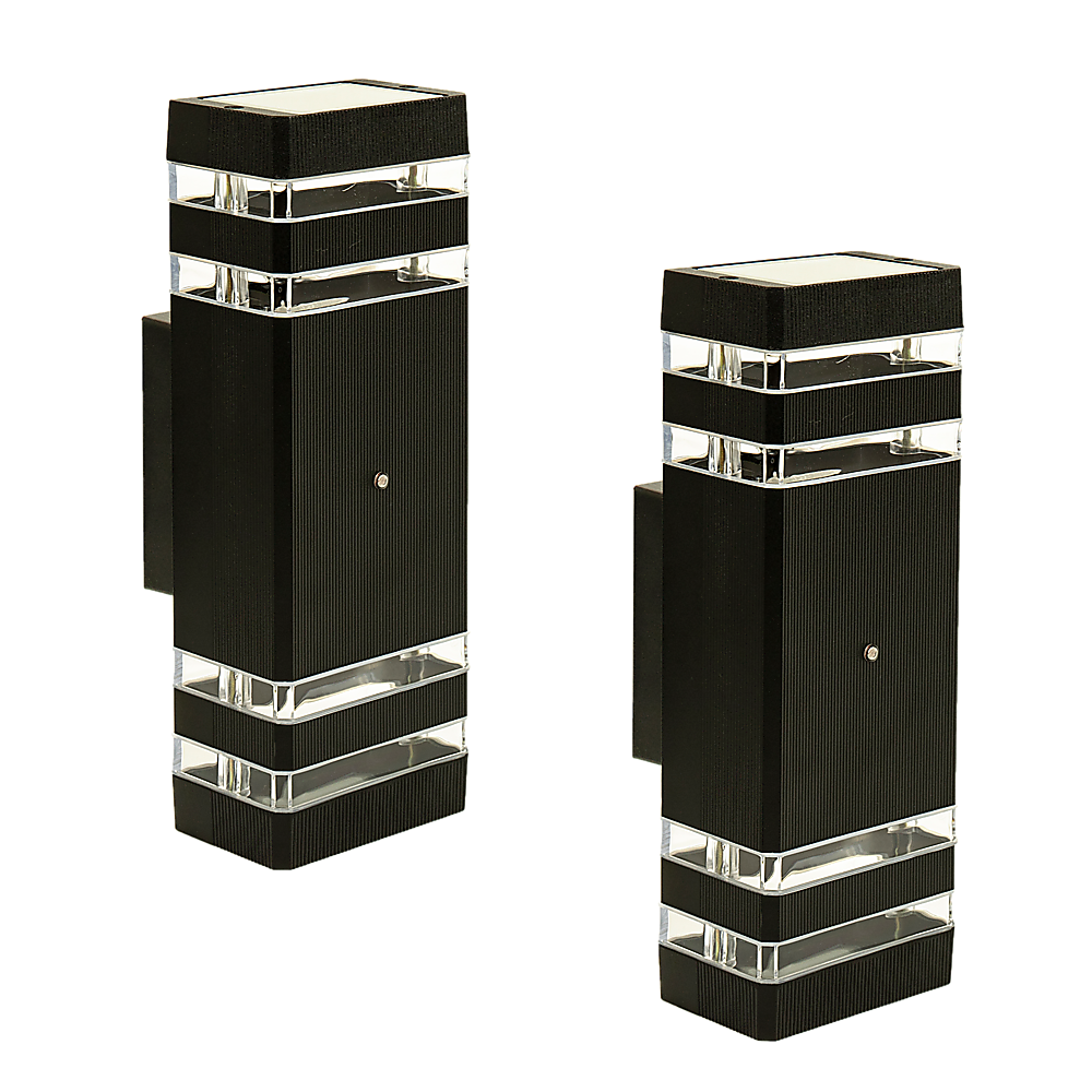 Modern 12 LED Up Down Wall Light dual Lamp Fixtures Outdoor Dusk to Dawn Sensor