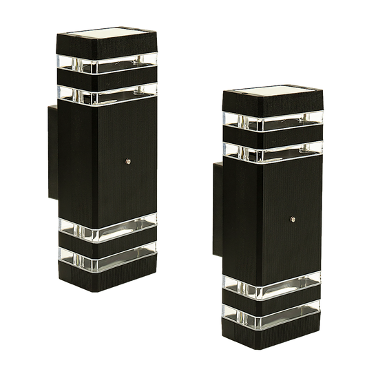 Modern 12 LED Up Down Wall Light dual Lamp Fixtures Outdoor Dusk to Dawn Sensor