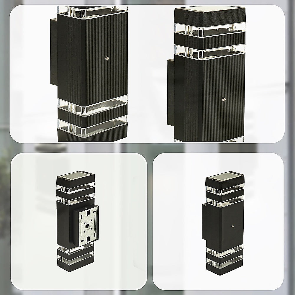 Modern 12 LED Up Down Wall Light dual Lamp Fixtures Outdoor Dusk to Dawn Sensor