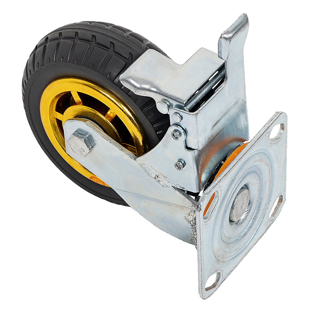 Castor Wheels 4 x 6 150mm Swivel Silent Caster 2 Brakes 800KG