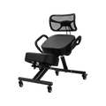 Ergonomic Kneeling Posture Chair with Backrest Adjustable Height and Casters
