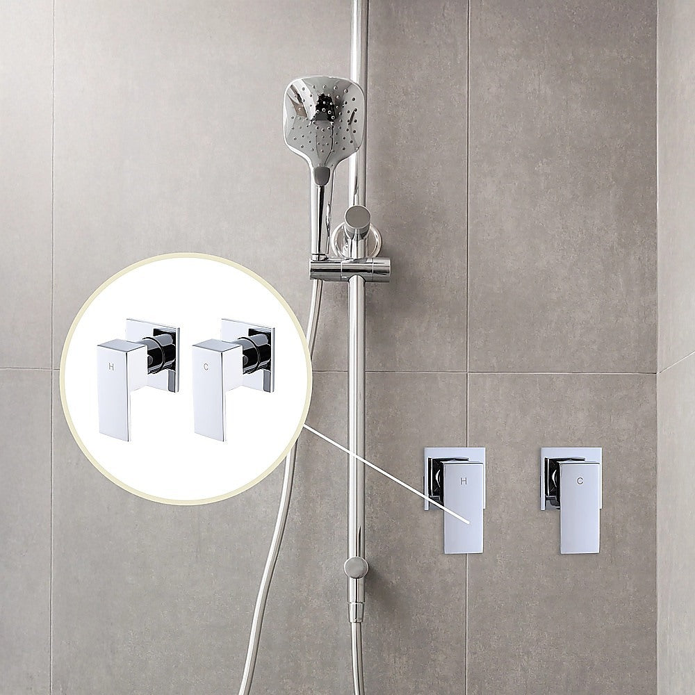 Bathroom Shower Bath Hot and Cold Square Mixer WATERMARK Certified in Chrome