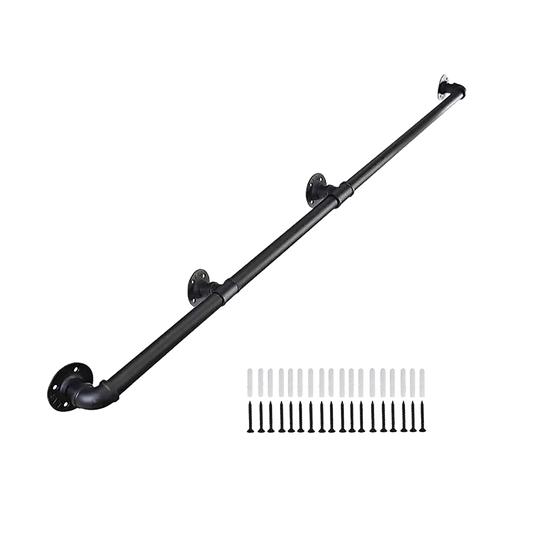 1m Handrail Stair Rail Grab Balustrade Staircase Banister + Installation Kit