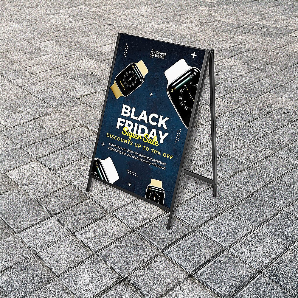 A Frame Sign 60x90cm Sidewalk Plastic Poster Board Outdoor Display