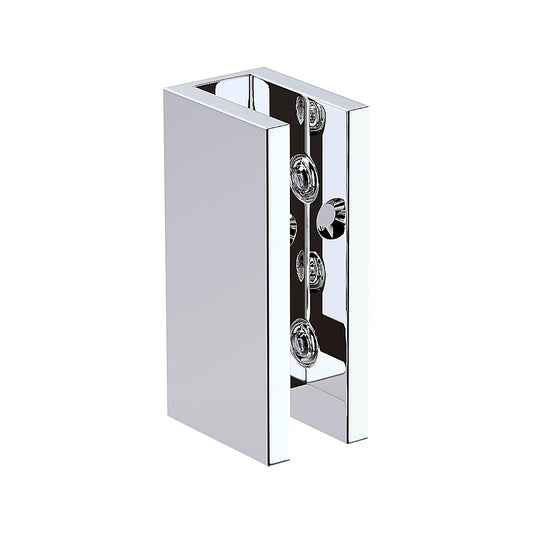 70cm Frameless Glass Bath Screen with Brackets - Chrome