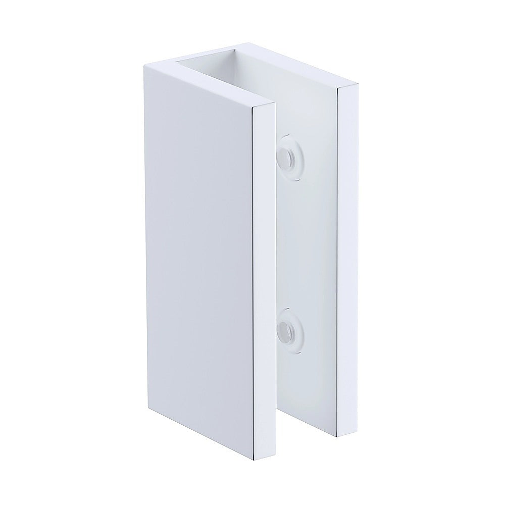 70cm Frameless Glass Bath Screen with Brackets - White