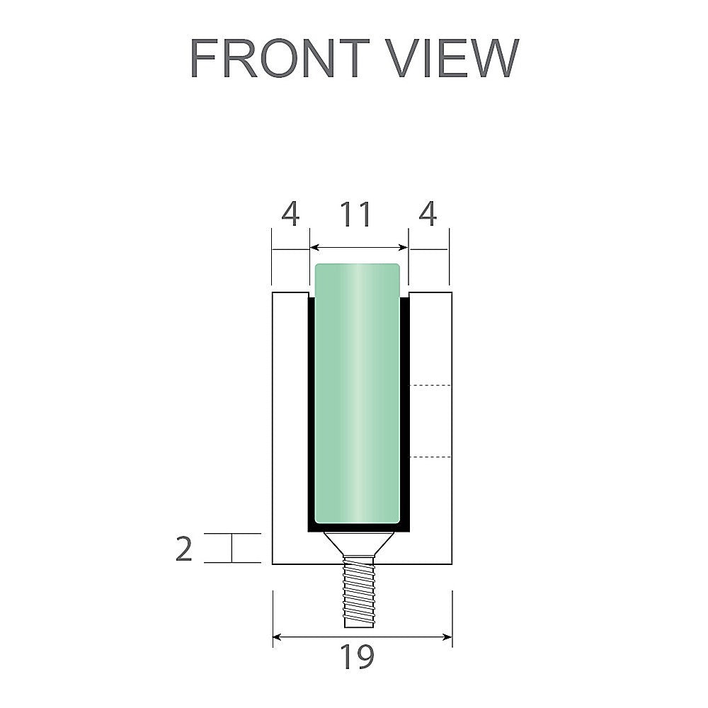 70cm Frameless Glass Bath Screen with Brackets - Nickel