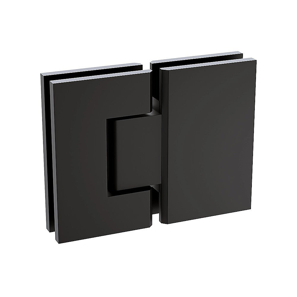 120cm Frameless Glass Bath Screen with Stainless Steel Brackets - Black